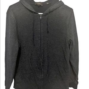 Vince Regular Fit Bird's Eye Zip Hoodie In medium